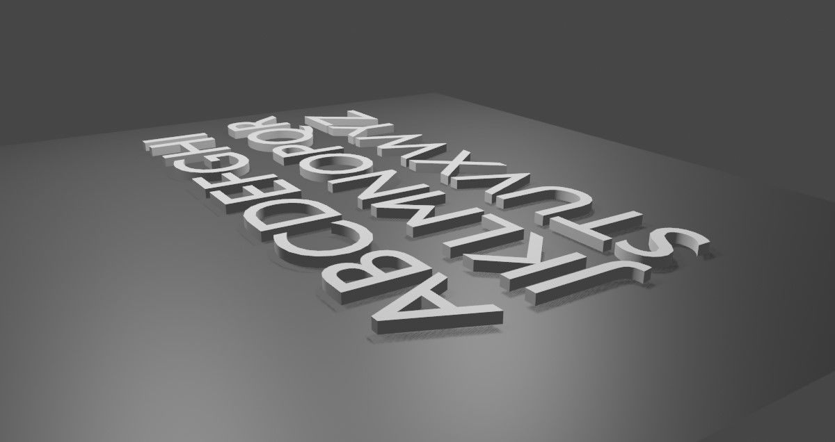Alphabet for Printing 3D print model_7