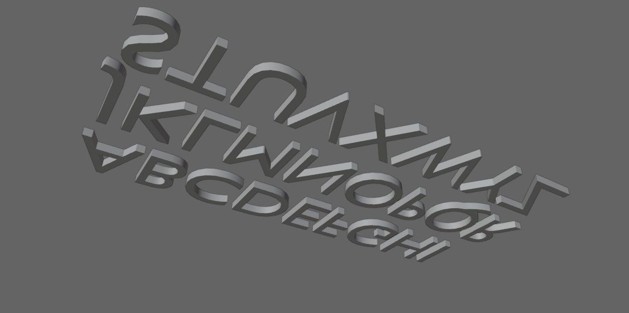 Alphabet for Printing 3D print model_9