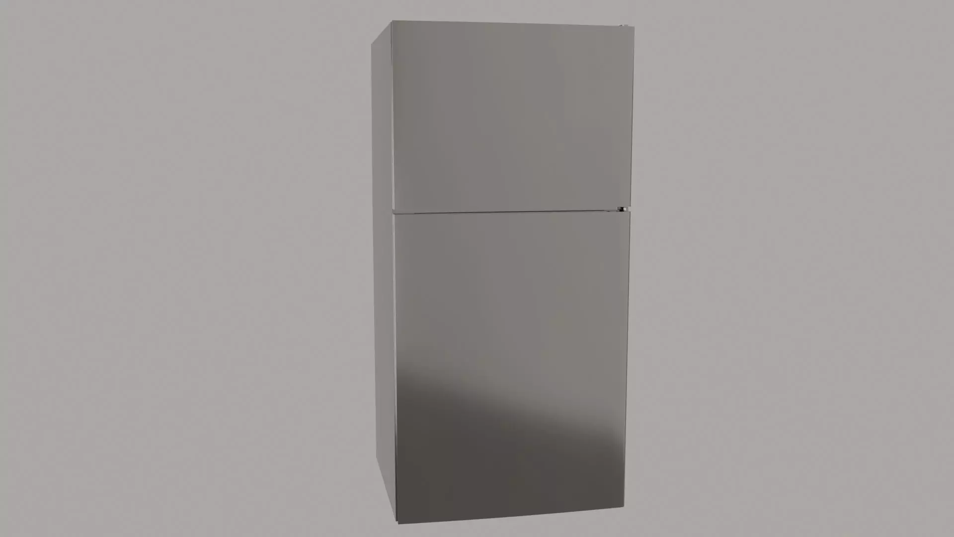 Modern Fridge Low-poly 3D model_0
