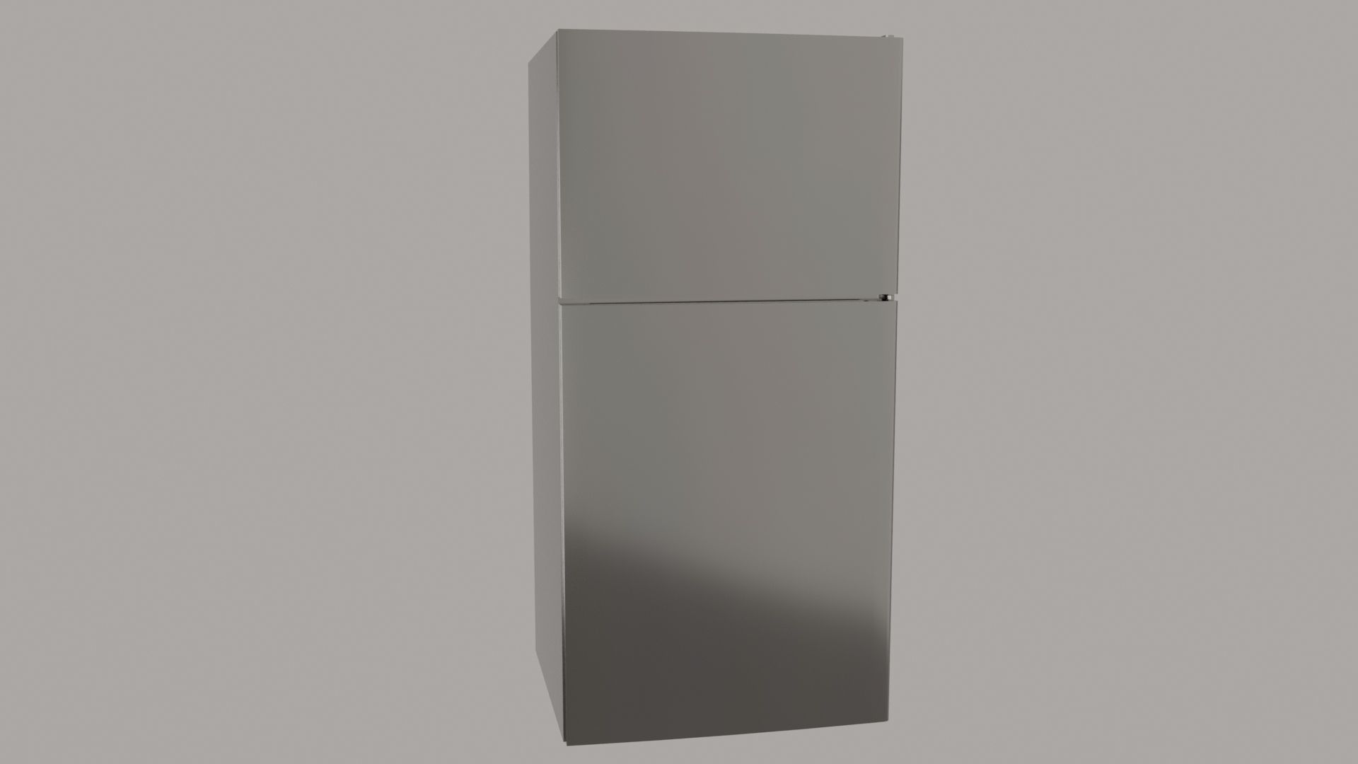 Modern Fridge Low-poly 3D model_8
