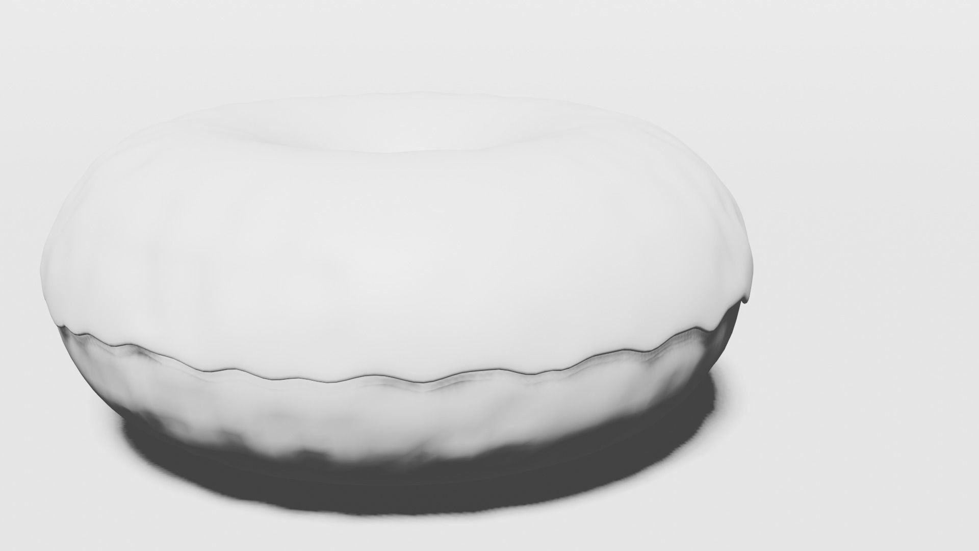  Simple Chocolate Donut 3D model_3