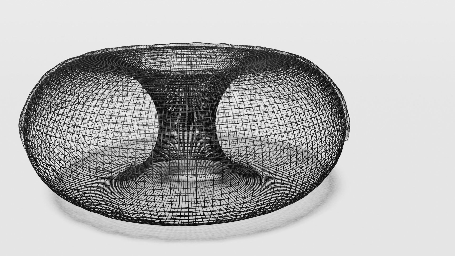  Simple Chocolate Donut 3D model_4