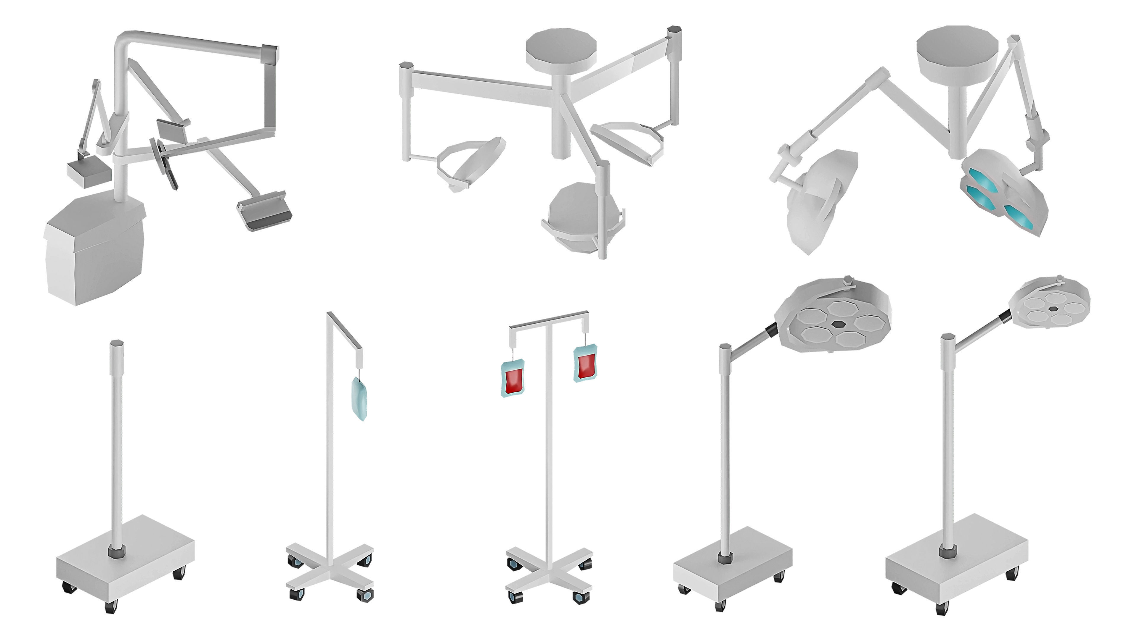 Hospital Low-poly 3D model_21
