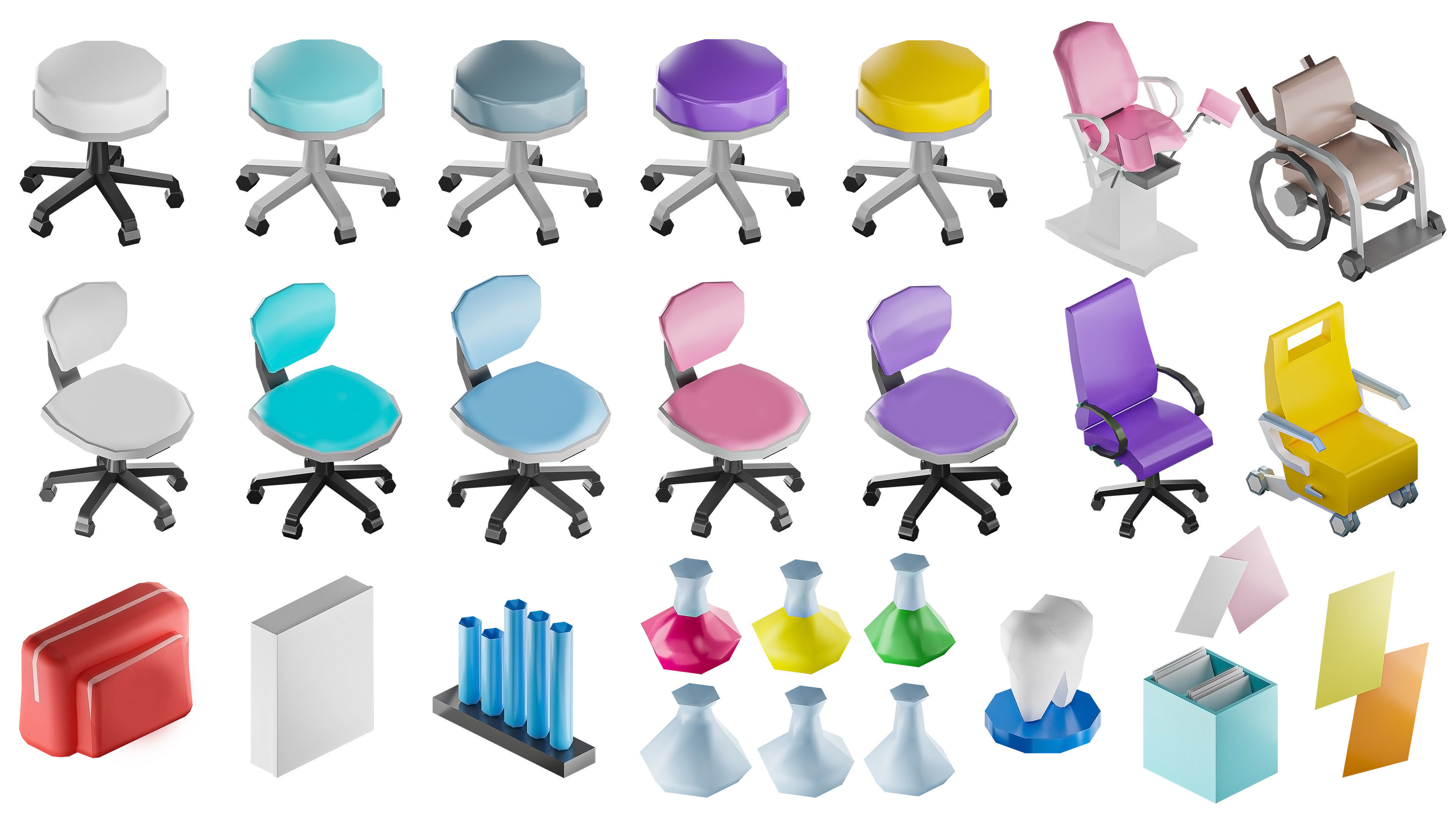 Hospital Low-poly 3D model_22