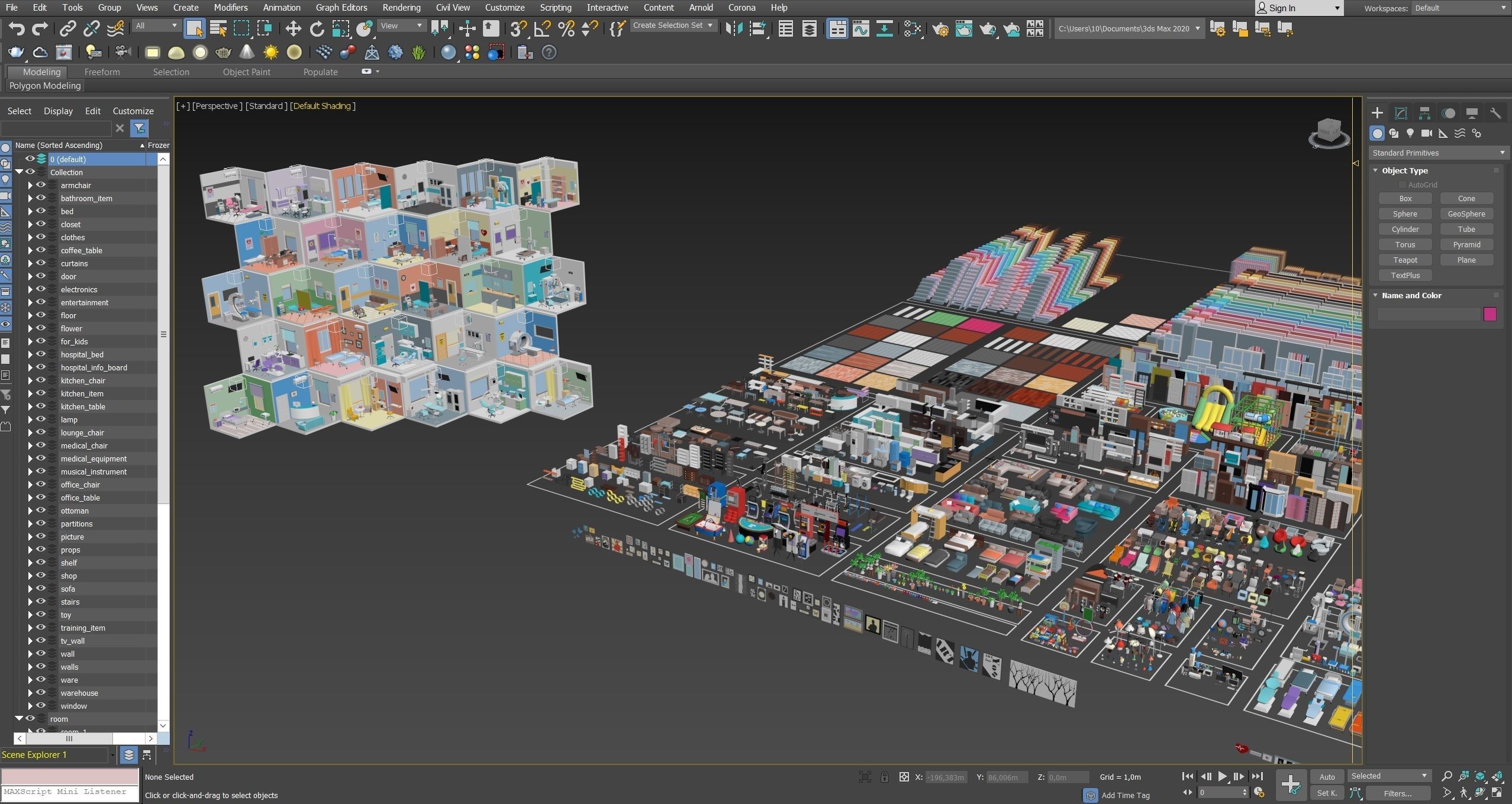 Hospital Low-poly 3D model_61
