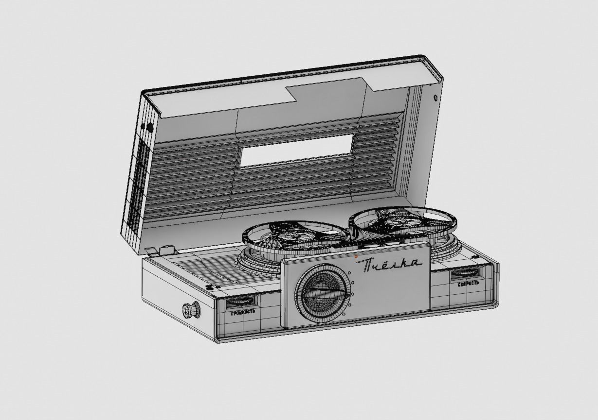 Toy-tape recorder 3D model_4