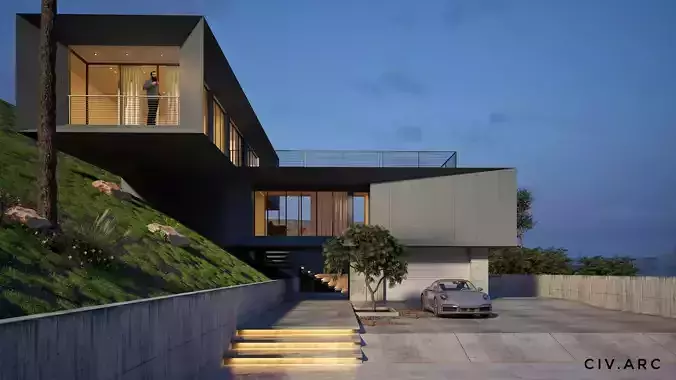 Mountain villa exterior