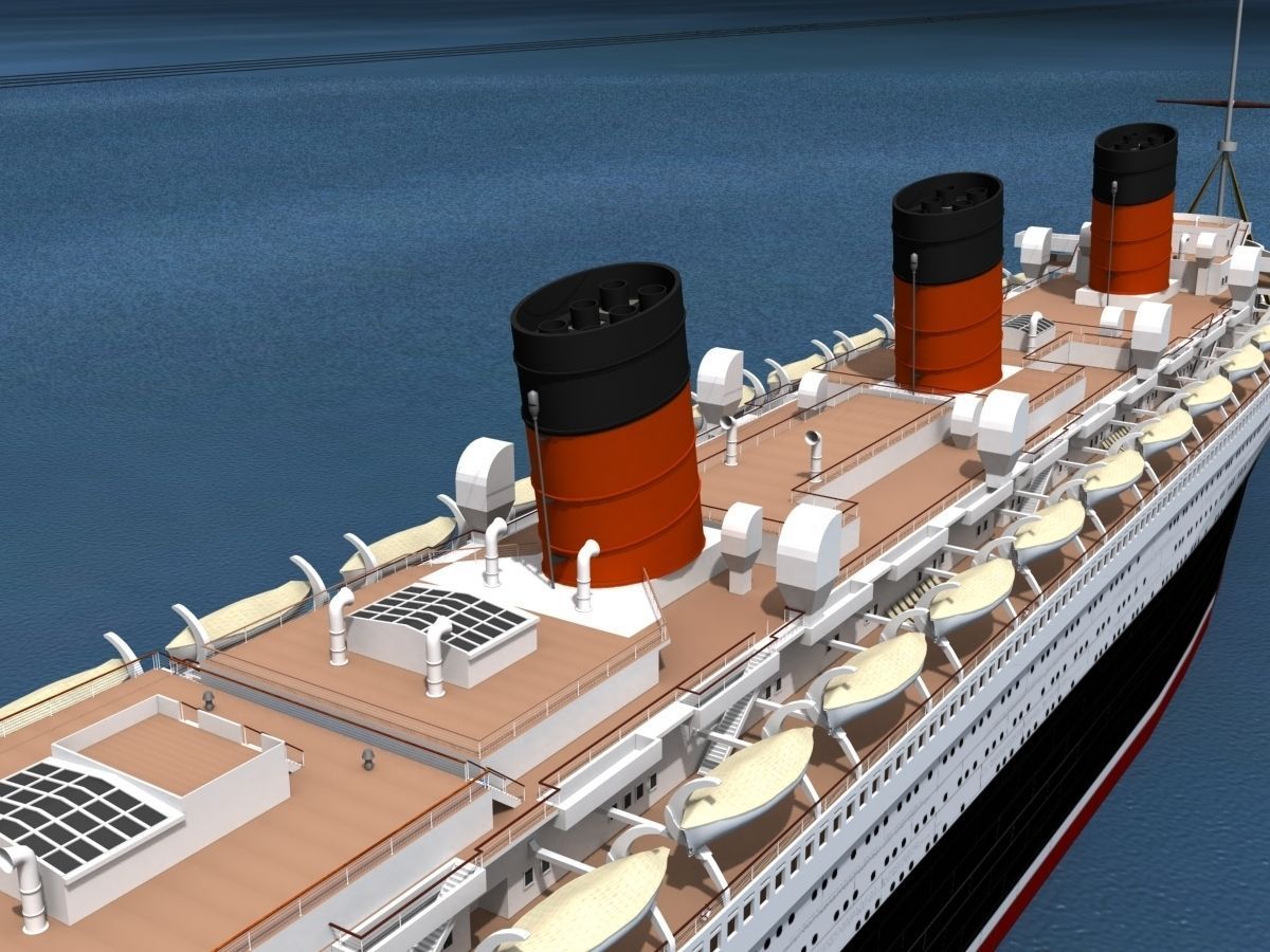 RMS Queen Mary 1 3D model_2