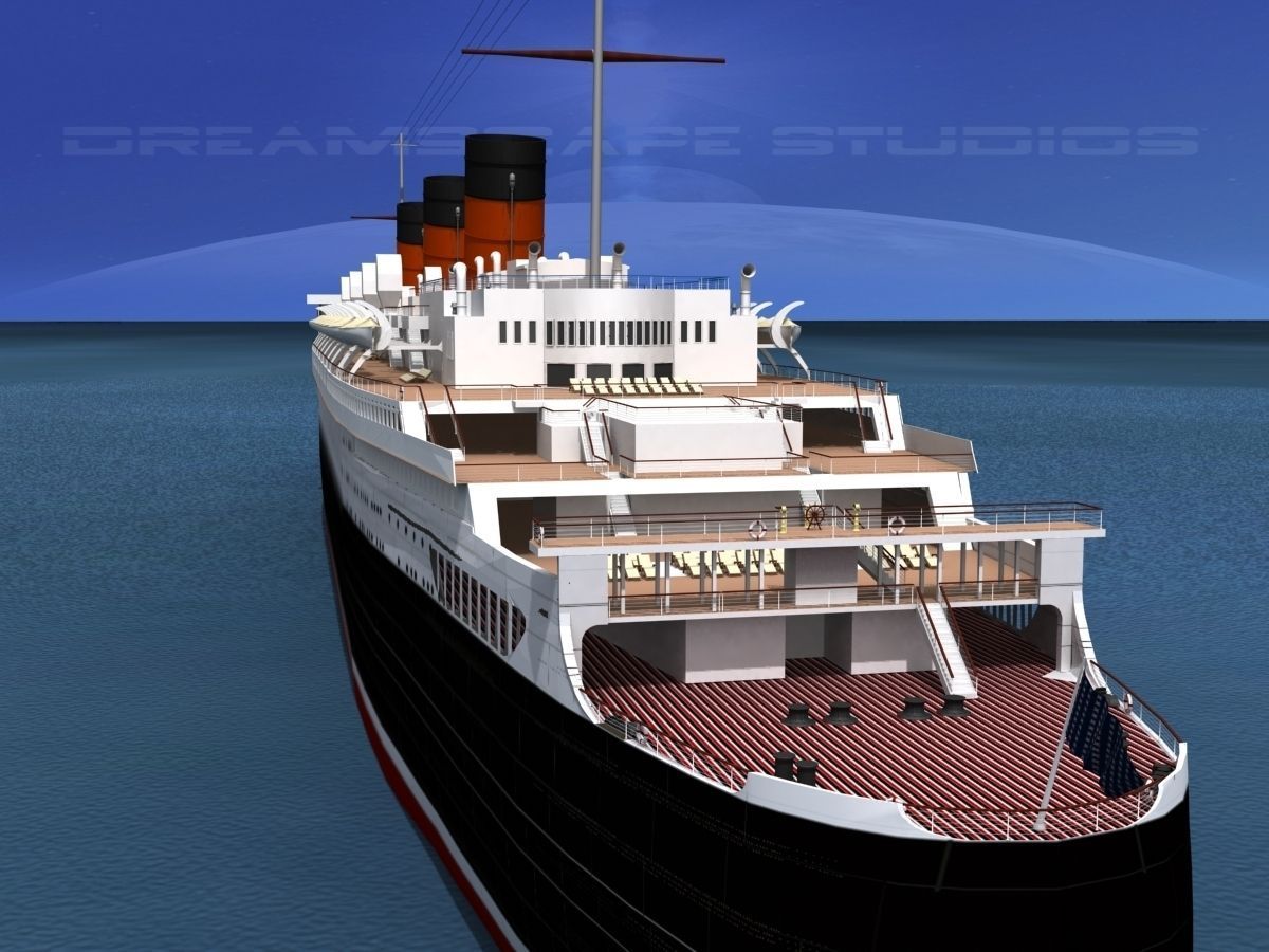 RMS Queen Mary 1 3D model_1