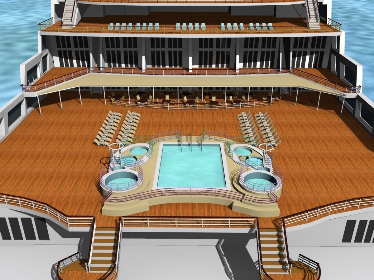 RMS Queen Mary 2 3D model_5