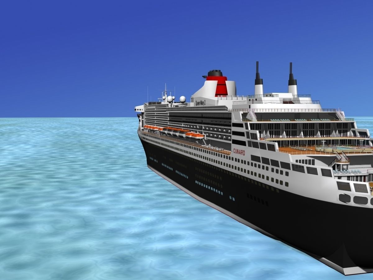 RMS Queen Mary 2 3D model_3