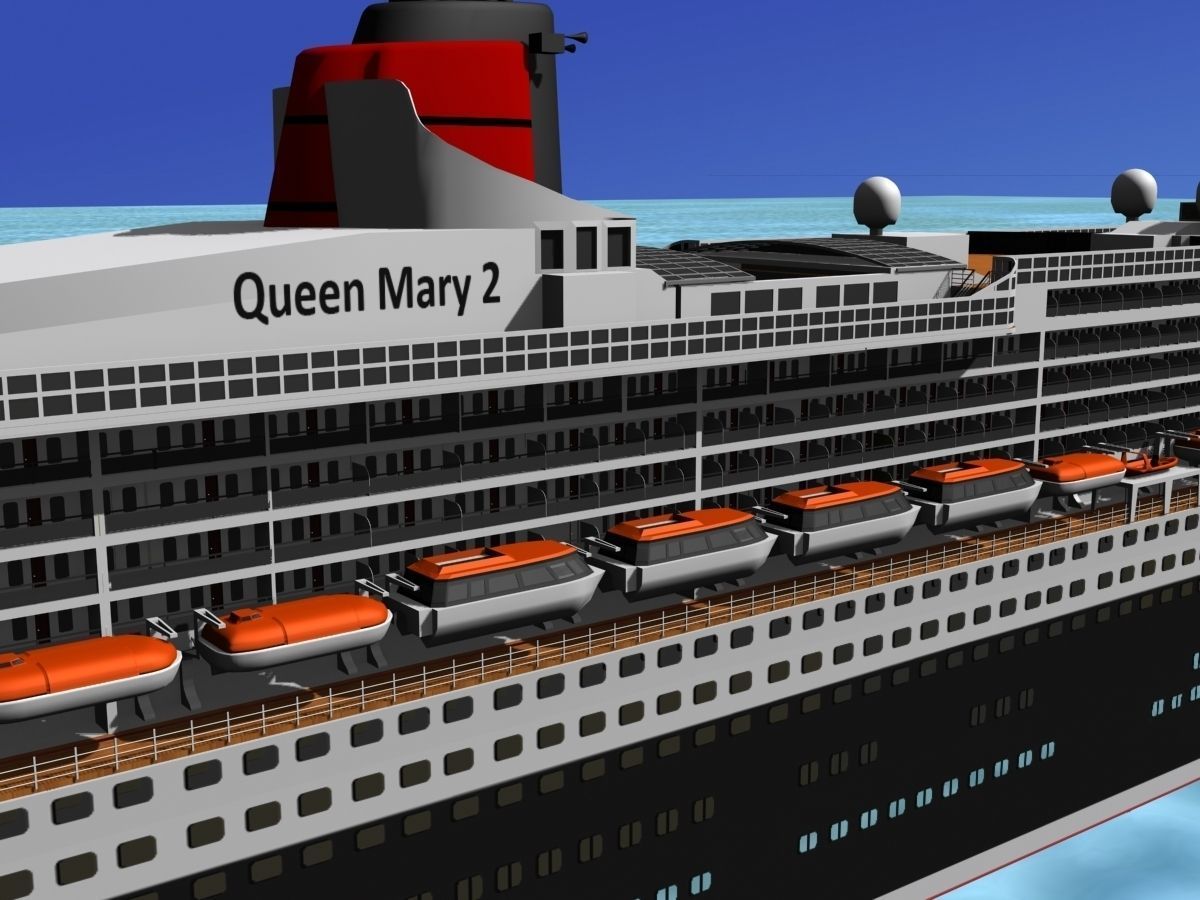 RMS Queen Mary 2 3D model_1