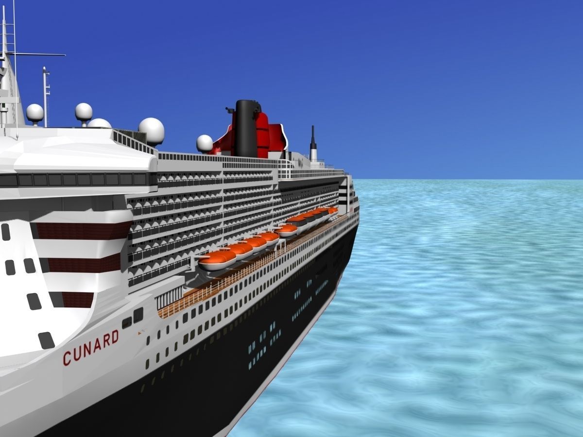 RMS Queen Mary 2 3D model_2