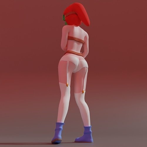 Shy gal girl  - ZebaxtianVR 3D model