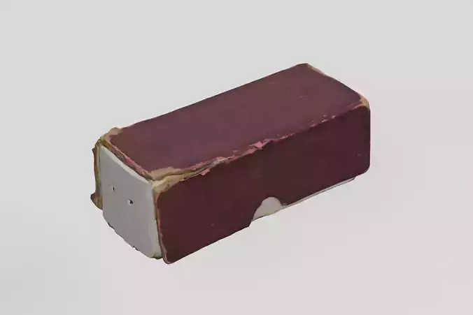 Card Box 7 Small Red Flocked 3D scan PBR 4K textures