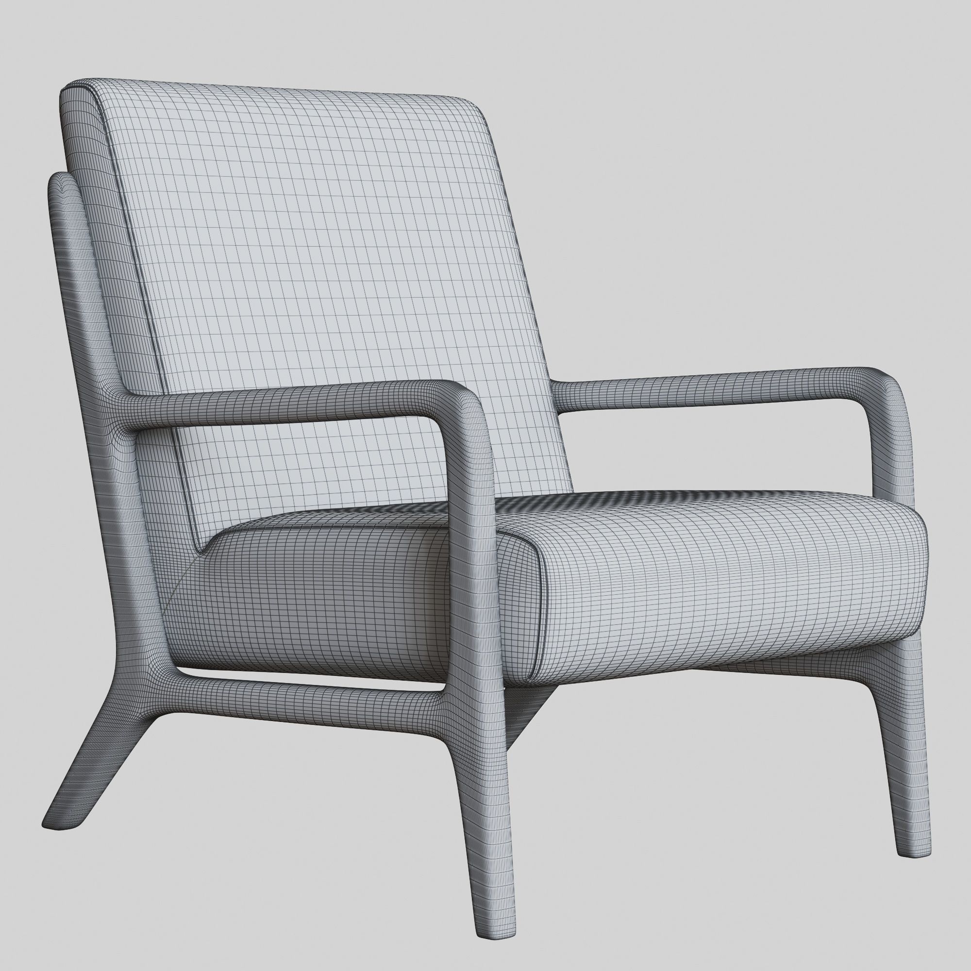 Zara Home Ash Wood and Linen Armchair 3D model CGTrader