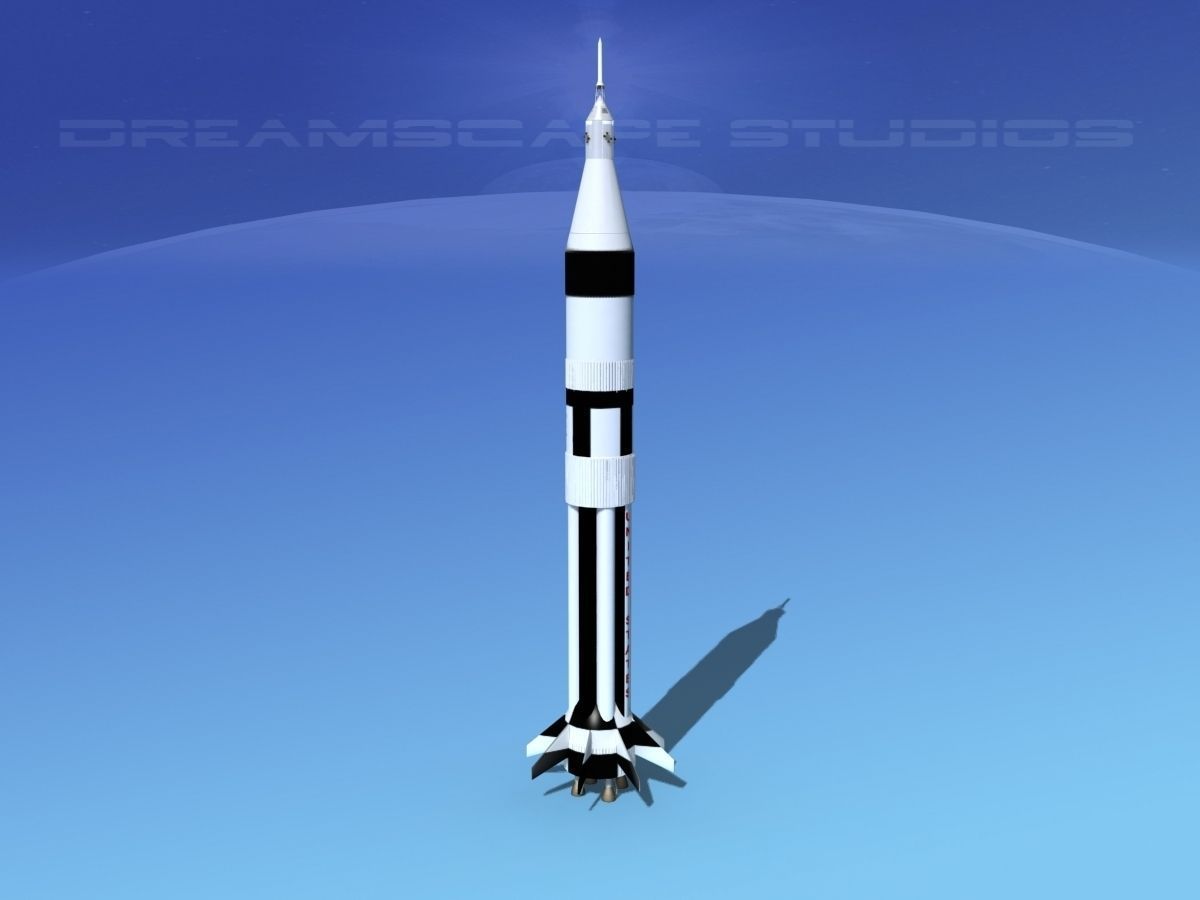 Saturn 1B Launch System 3D model_2