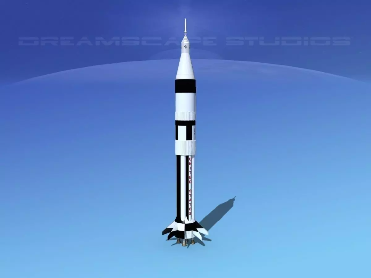 Saturn 1B Launch System 3D model_0