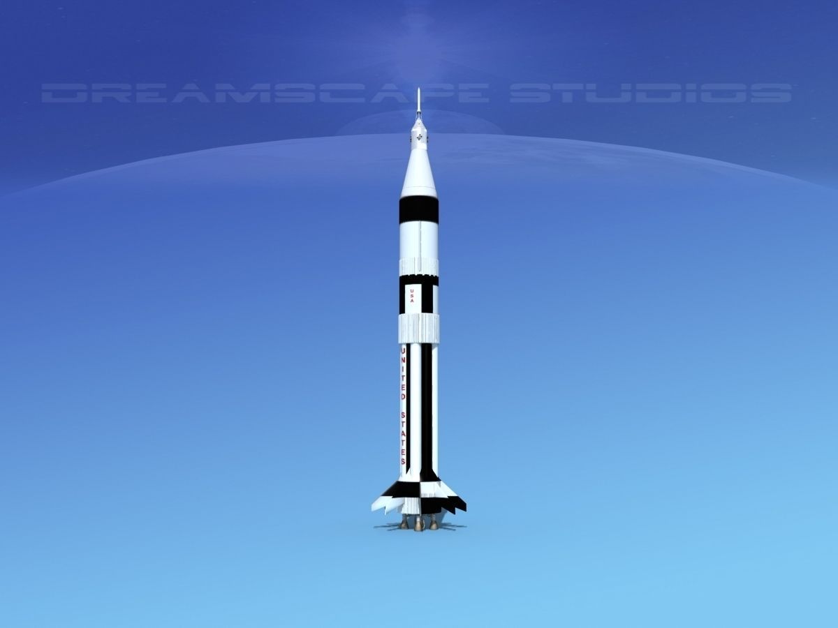 Saturn 1B Launch System 3D model_4