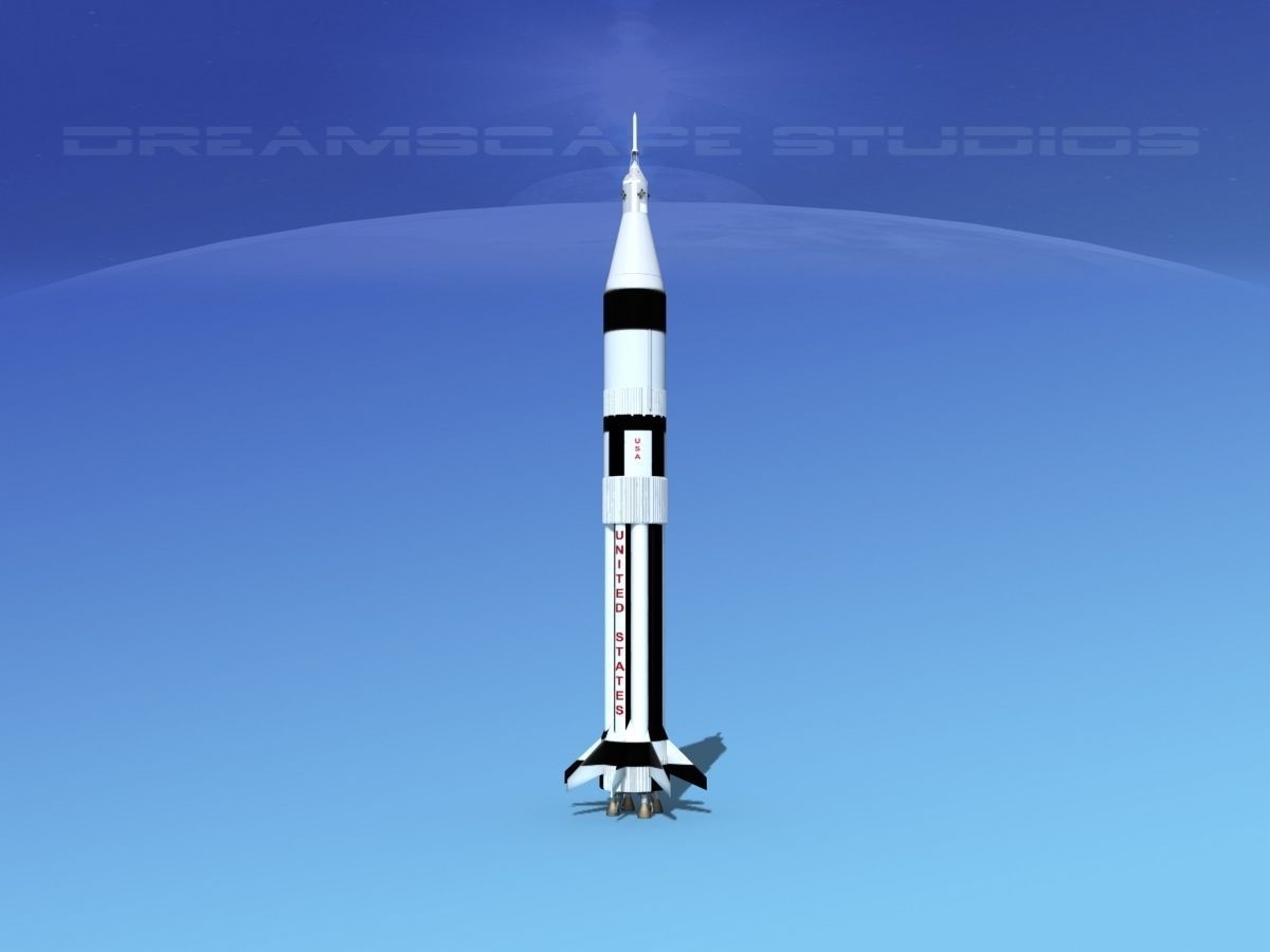 Saturn 1B Launch System 3D model_1