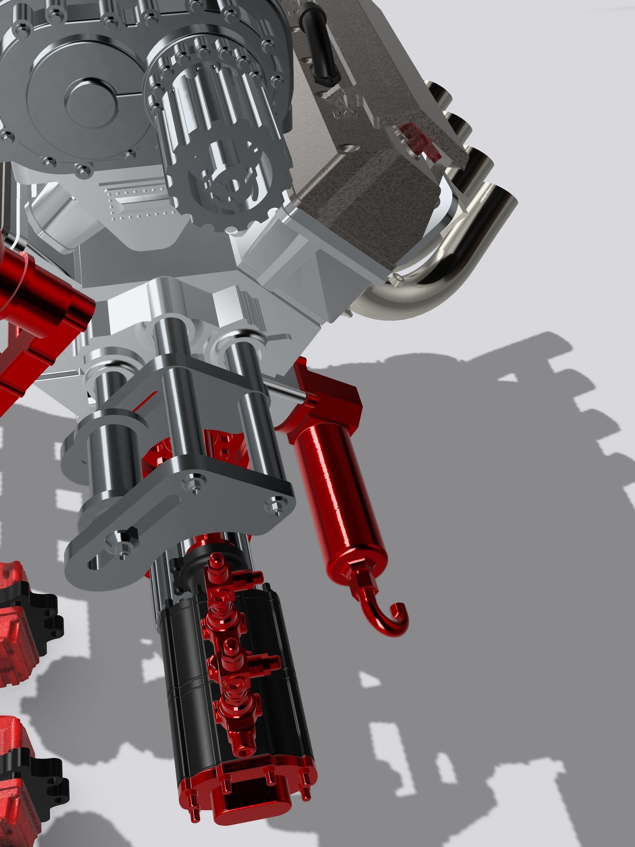 TOP FUEL Engine Hemi Supercharged Complete with Options 3D print model_8