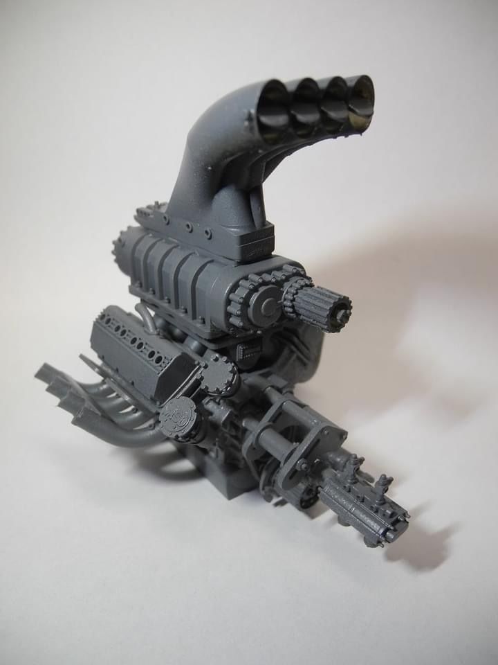 TOP FUEL Engine Hemi Supercharged Complete with Options 3D print model_9