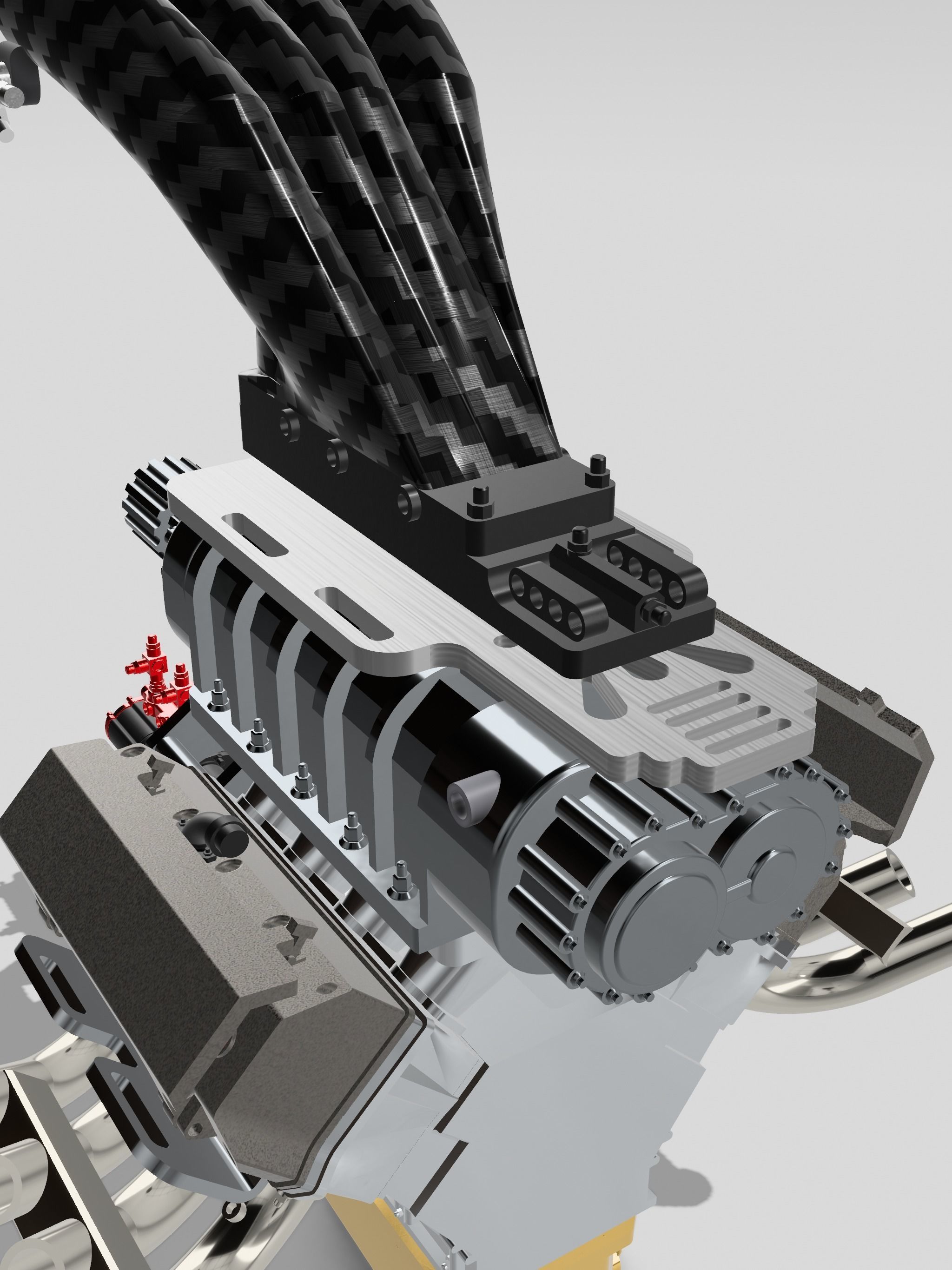 TOP FUEL Engine Hemi Supercharged Complete with Options 3D print model_3