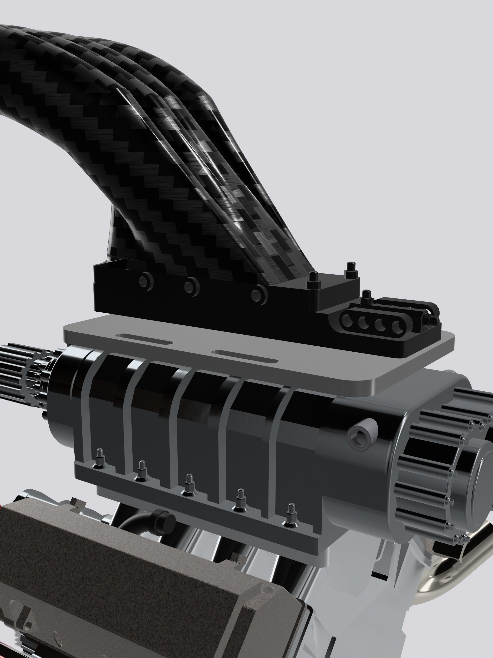 TOP FUEL Engine Hemi Supercharged Complete with Options 3D print model_17