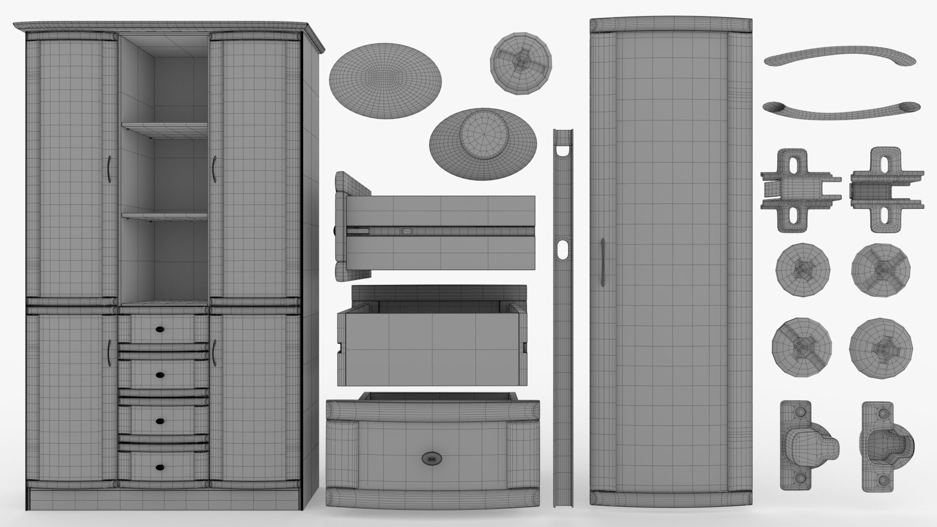 Glazed Sideboard 3D model_11