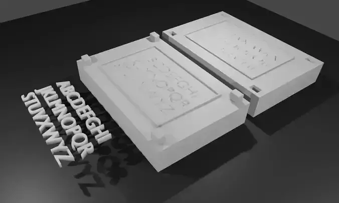 Mold for Alphabet Letters - Form - Molde para Letras 3D print model