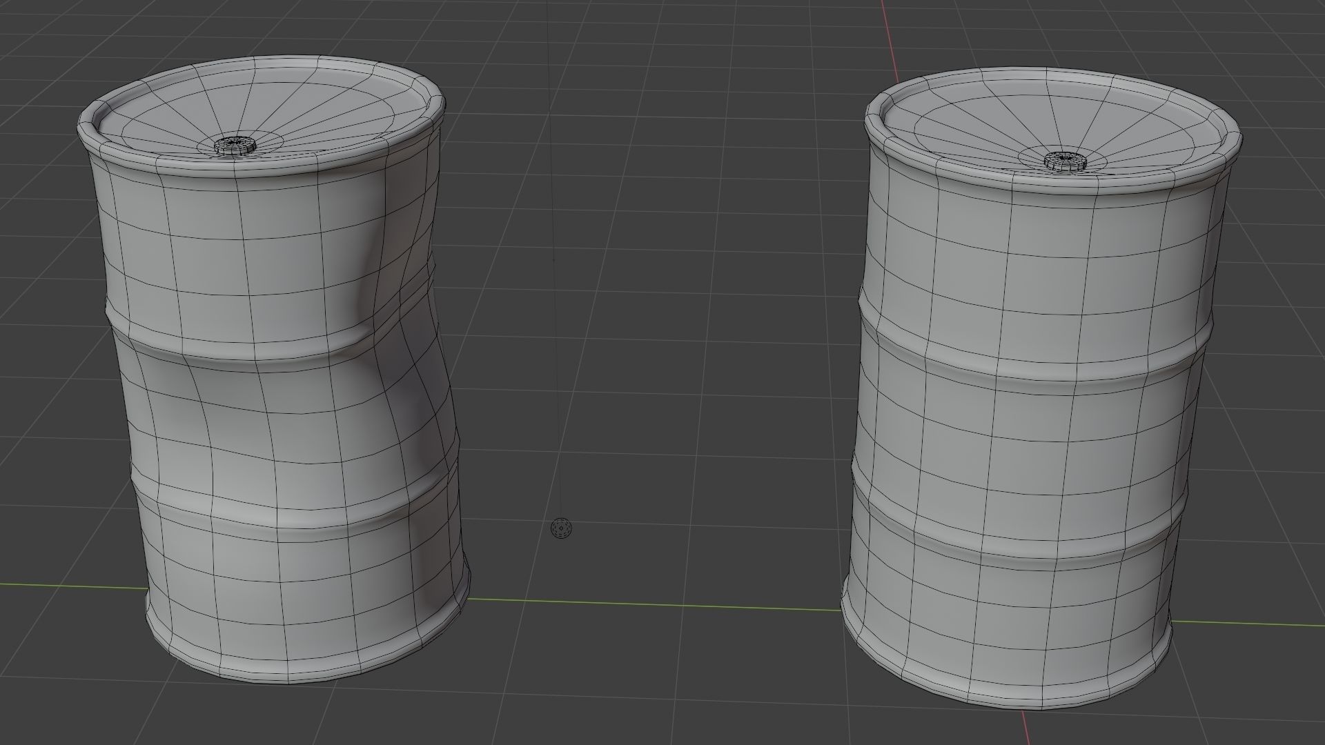 Rusty Used Oil Drums 3D Low-poly 3D model_4
