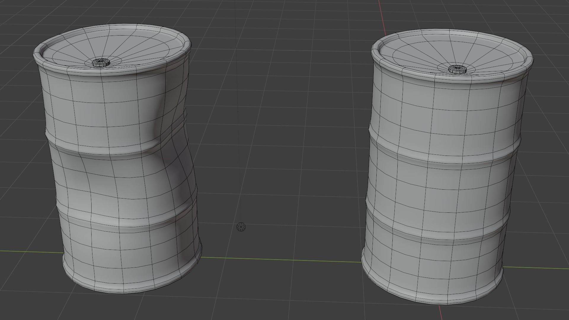 Rusty Used Oil Drums 3D Low-poly 3D model_5