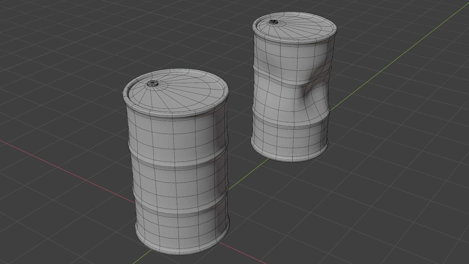 Rusty Used Oil Drums 3D Low-poly 3D model_9