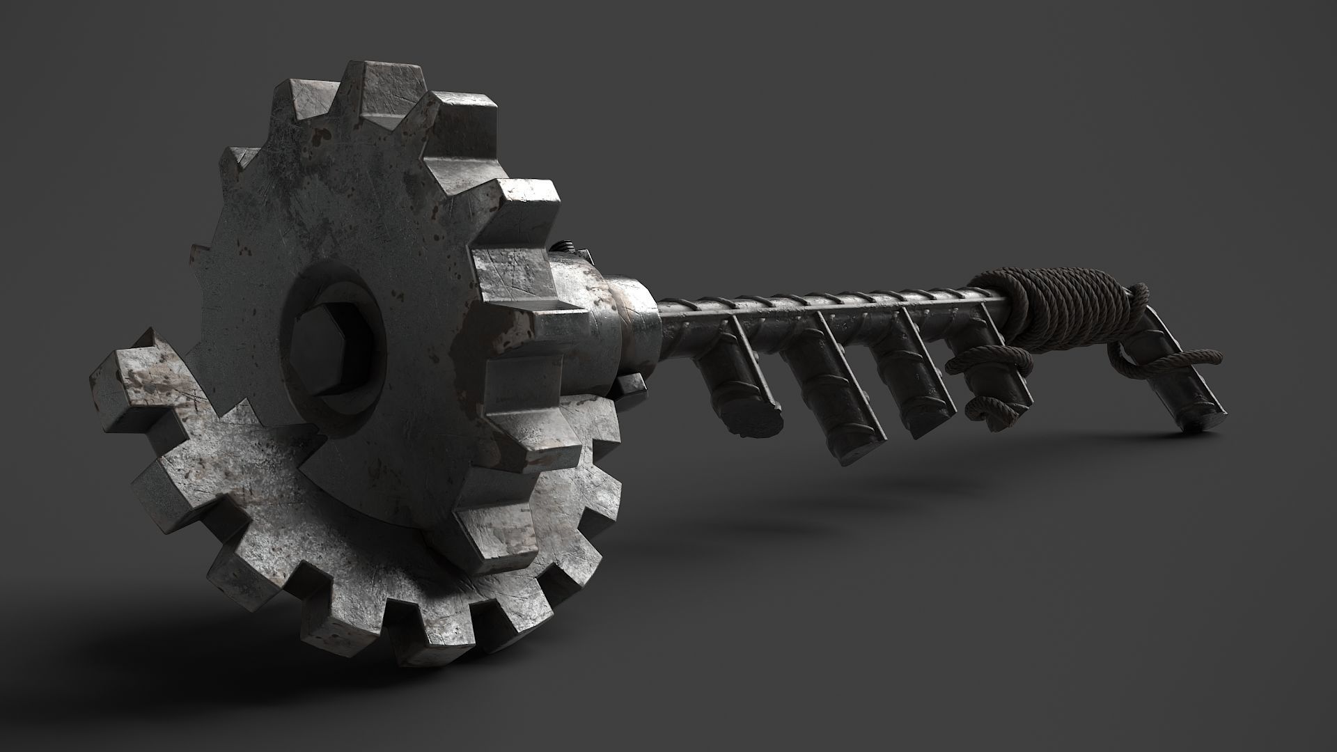 Modifiable Strike Weapon 08 Low-poly 3D model_3