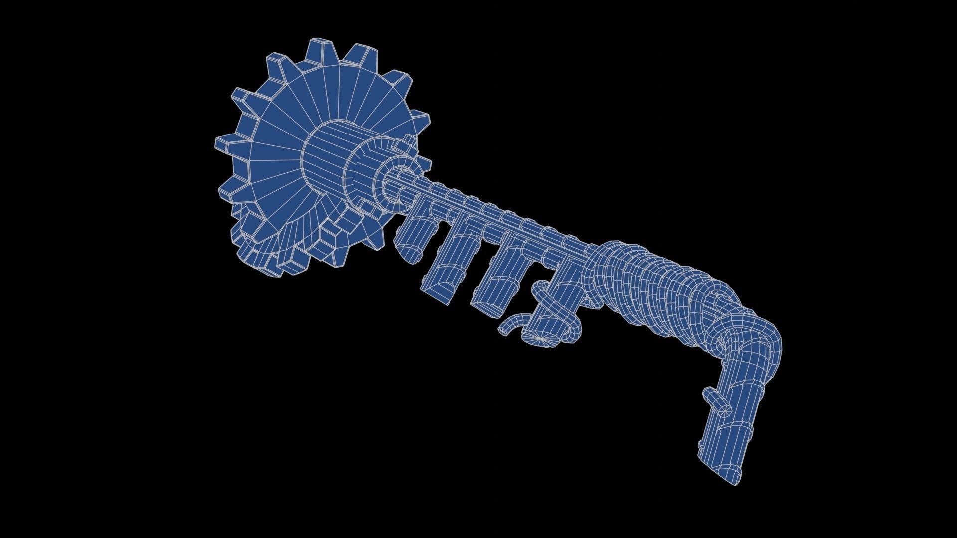 Modifiable Strike Weapon 08 Low-poly 3D model_25