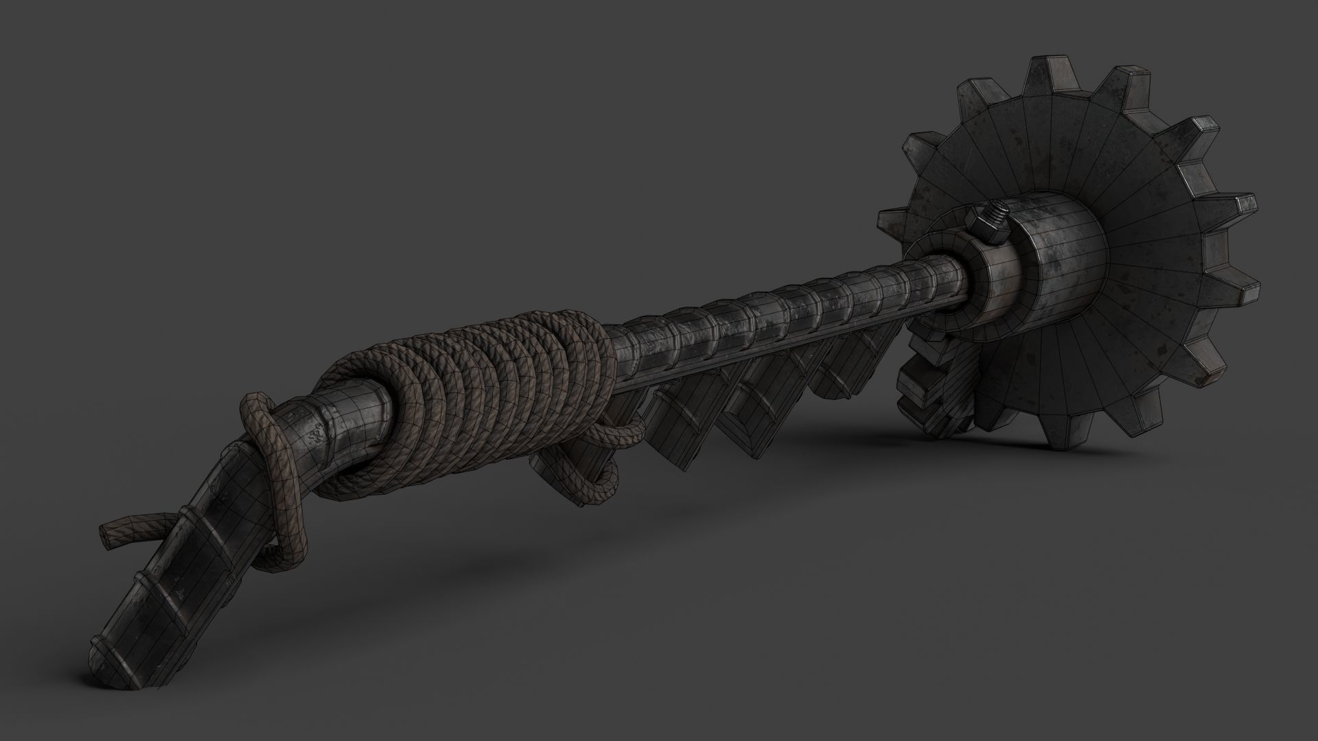Modifiable Strike Weapon 08 Low-poly 3D model_16
