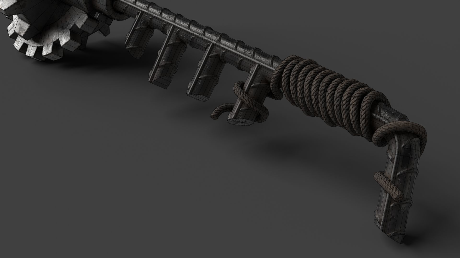 Modifiable Strike Weapon 08 Low-poly 3D model_17