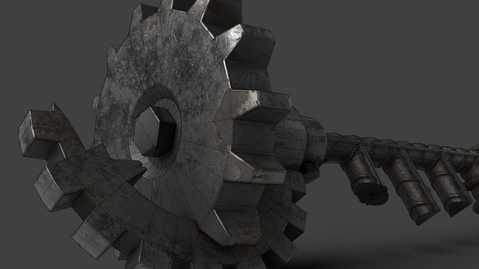 Modifiable Strike Weapon 08 Low-poly 3D model_18