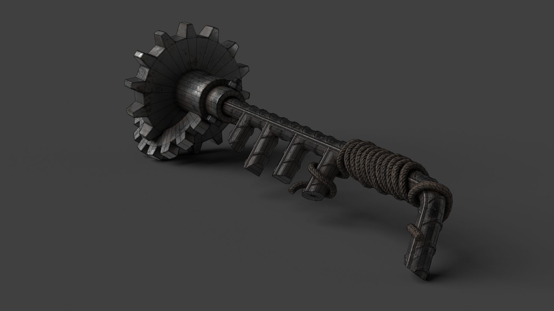 Modifiable Strike Weapon 08 Low-poly 3D model_15
