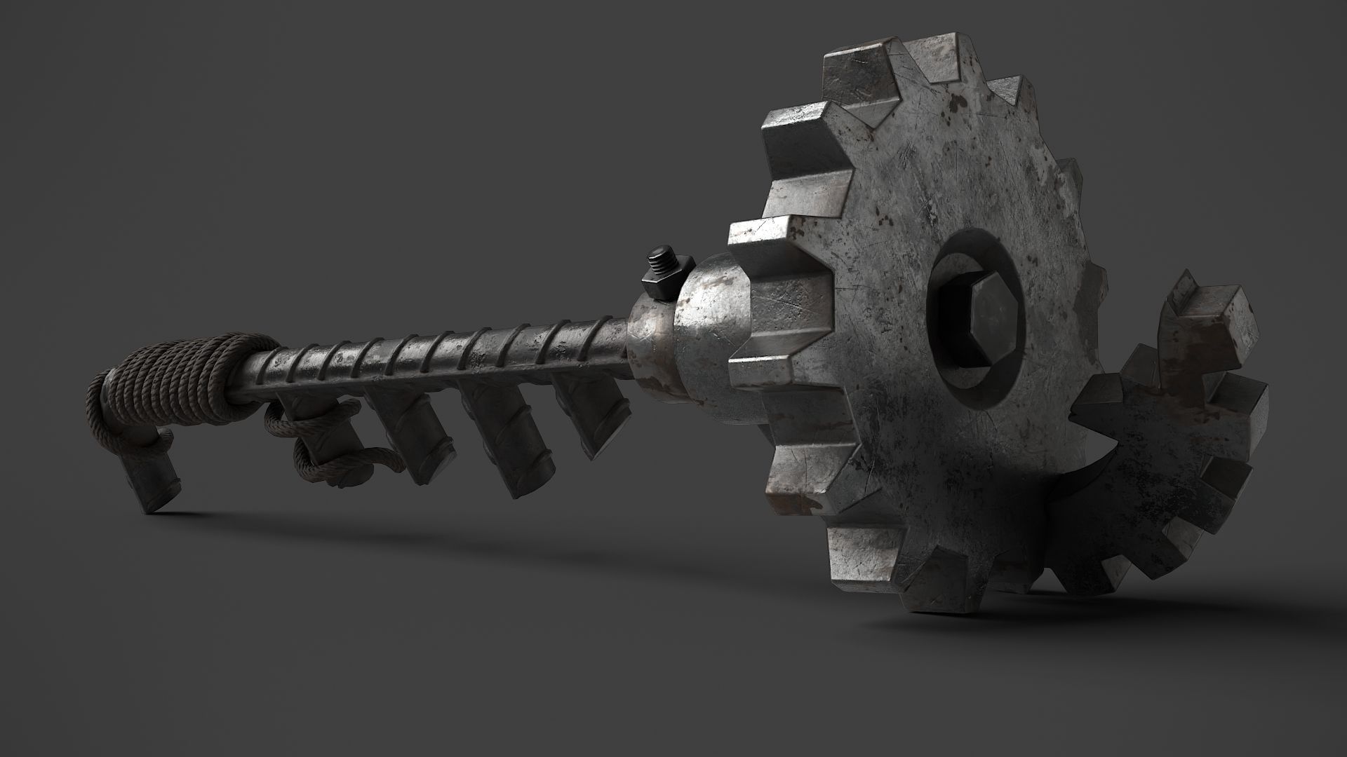 Modifiable Strike Weapon 08 Low-poly 3D model_4