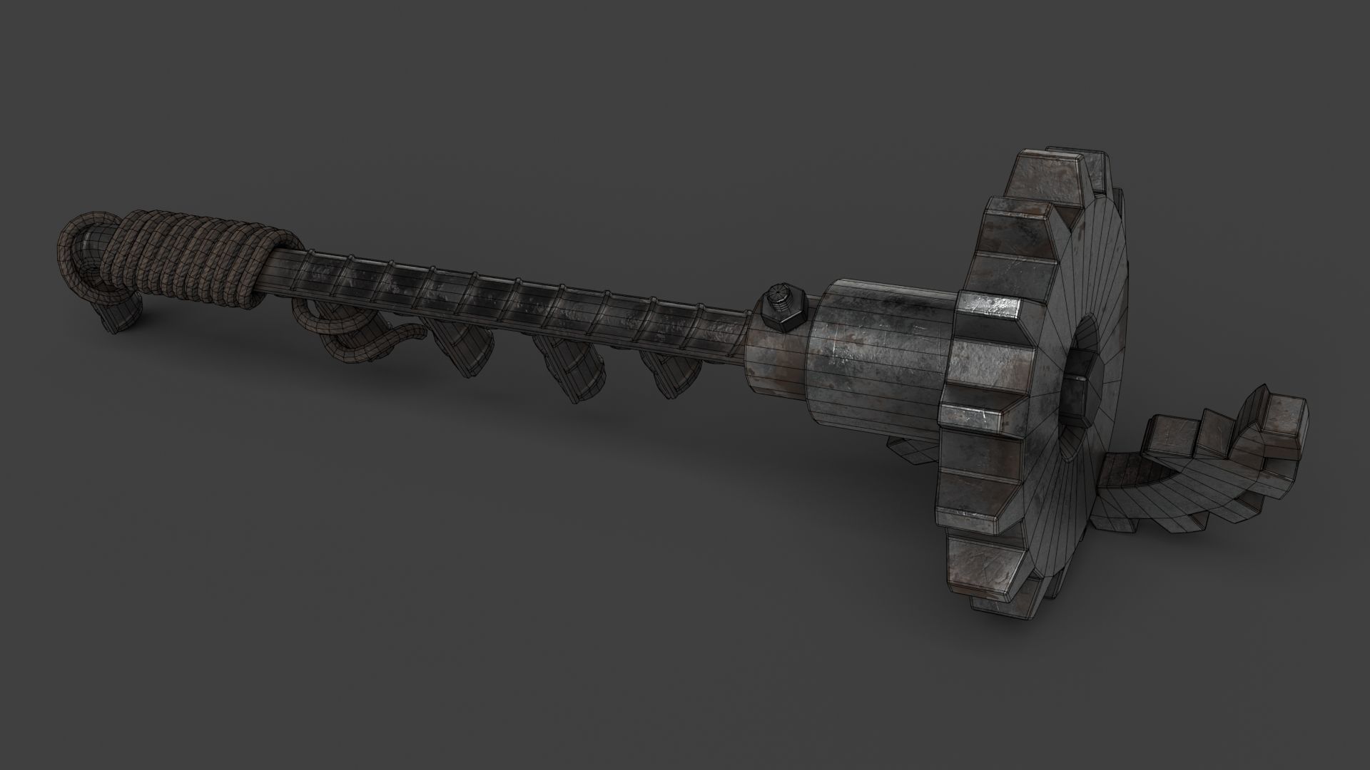 Modifiable Strike Weapon 08 Low-poly 3D model_11
