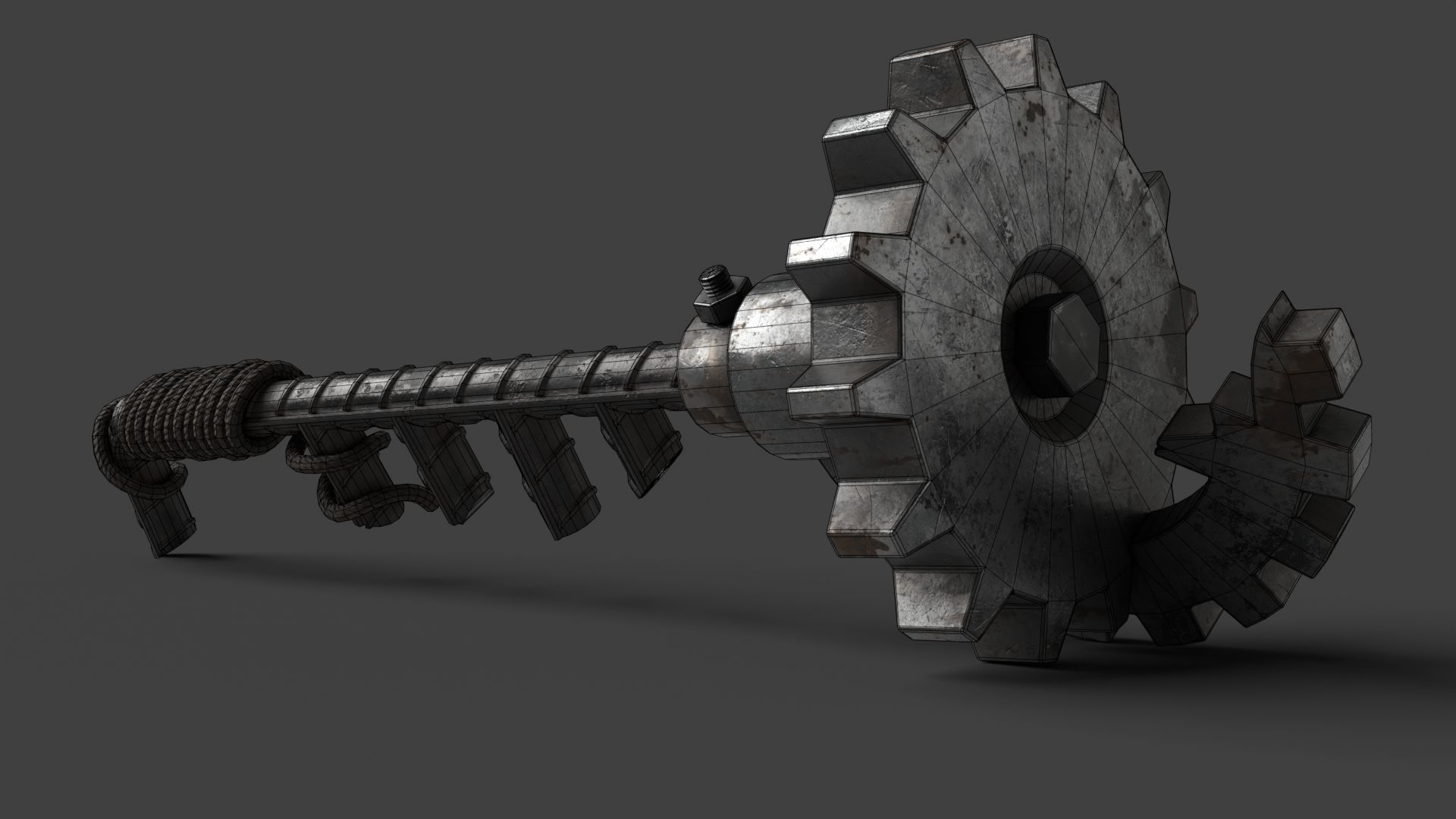 Modifiable Strike Weapon 08 Low-poly 3D model_14