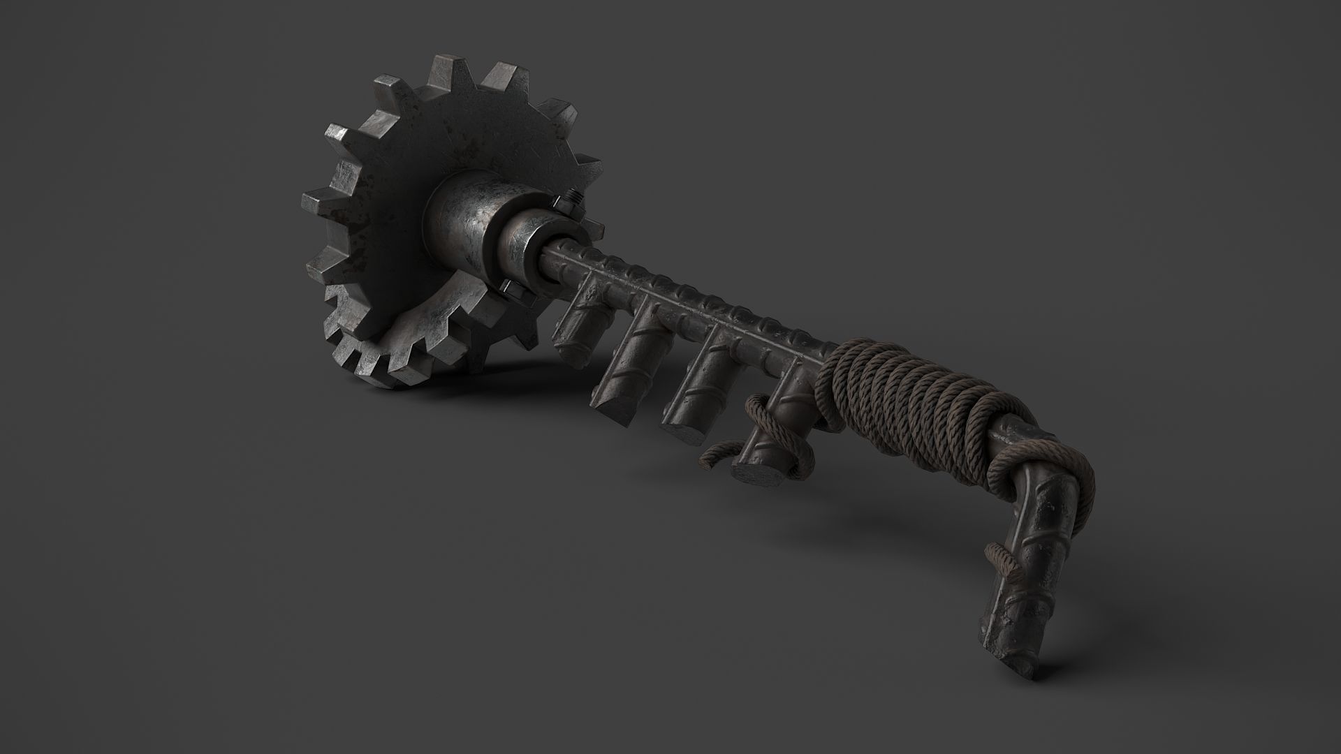 Modifiable Strike Weapon 08 Low-poly 3D model_5
