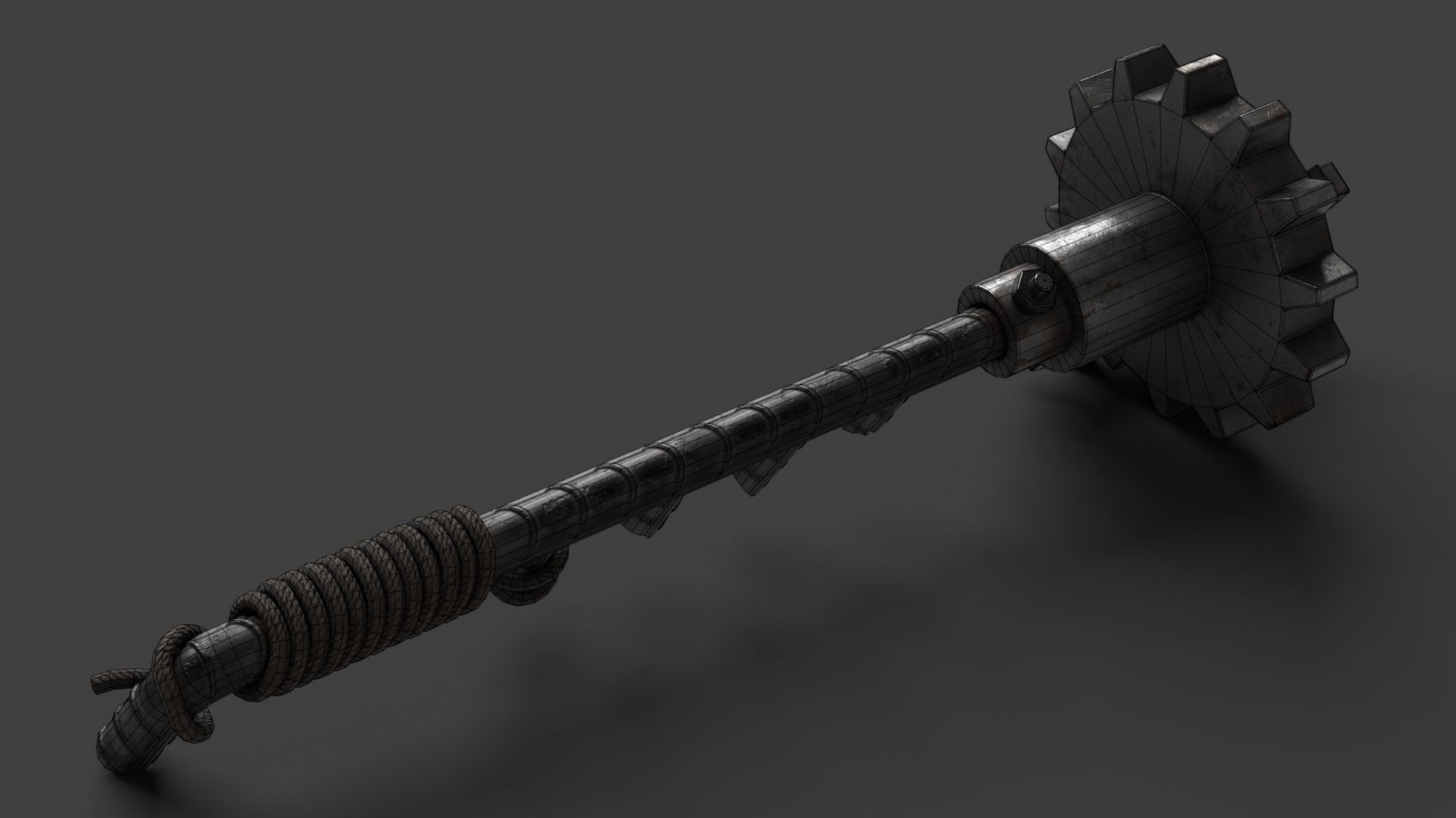 Modifiable Strike Weapon 08 Low-poly 3D model_12