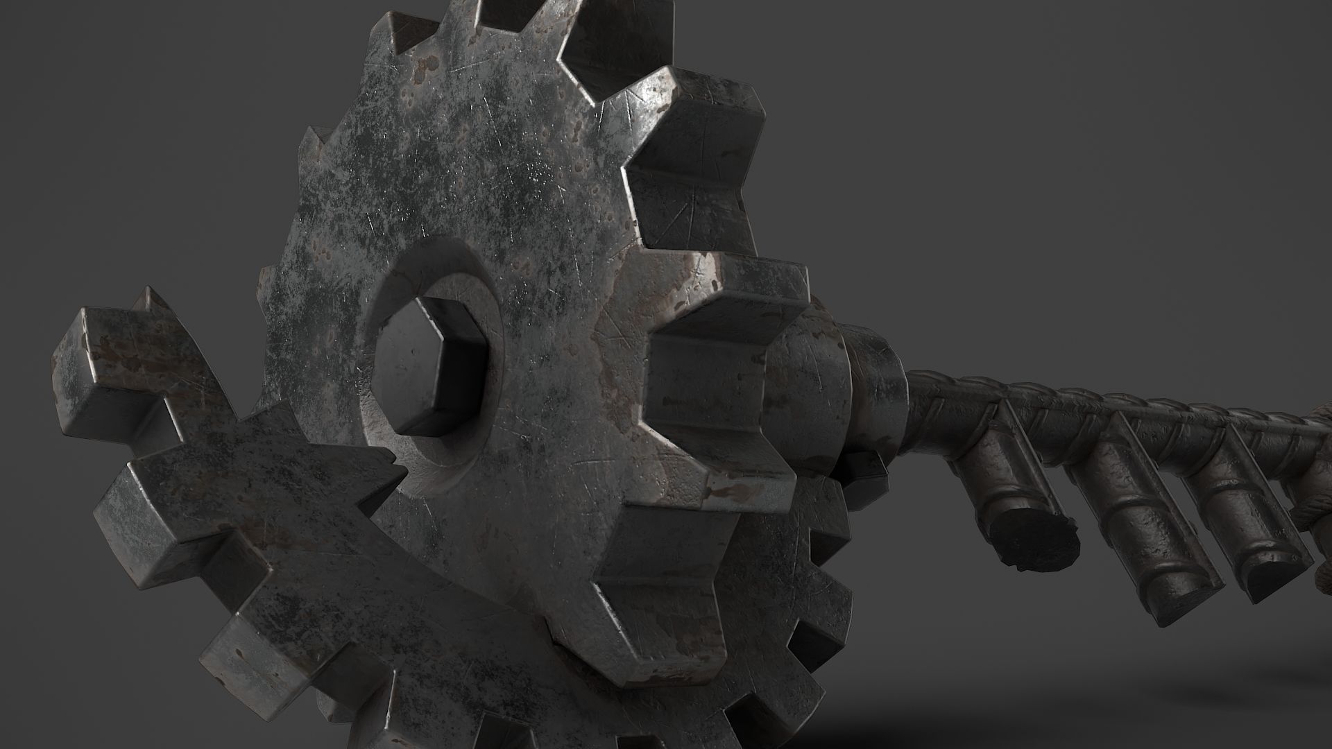 Modifiable Strike Weapon 08 Low-poly 3D model_8