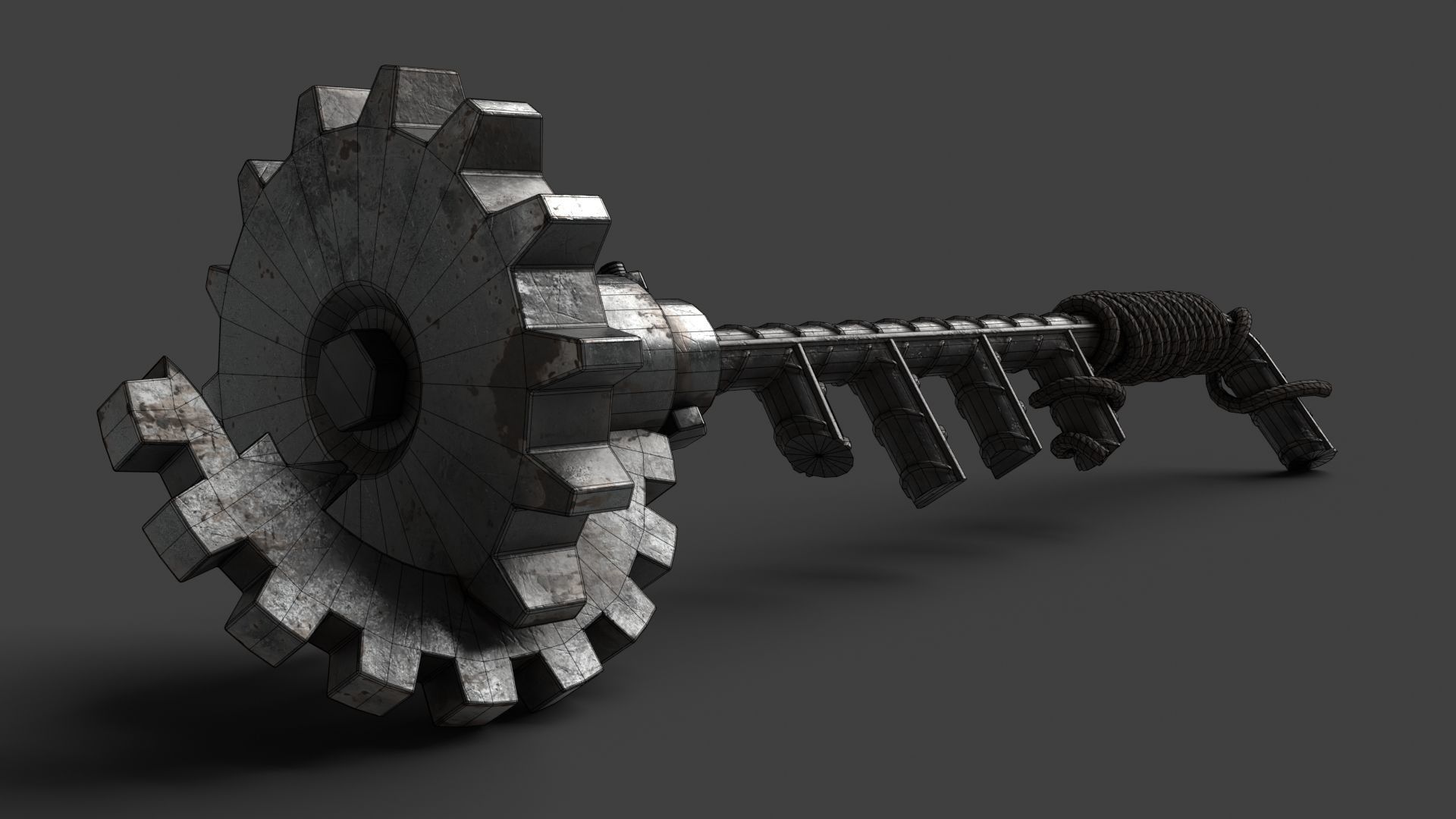 Modifiable Strike Weapon 08 Low-poly 3D model_13