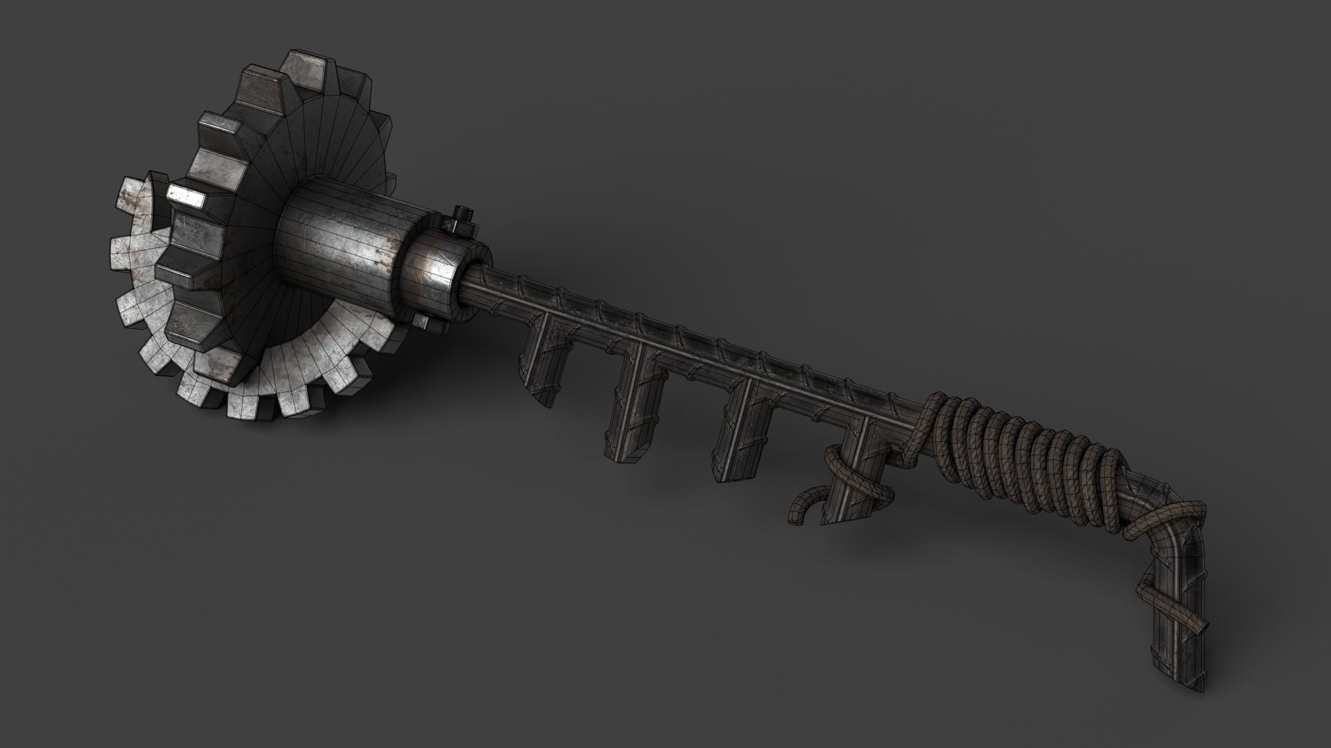 Modifiable Strike Weapon 08 Low-poly 3D model_10