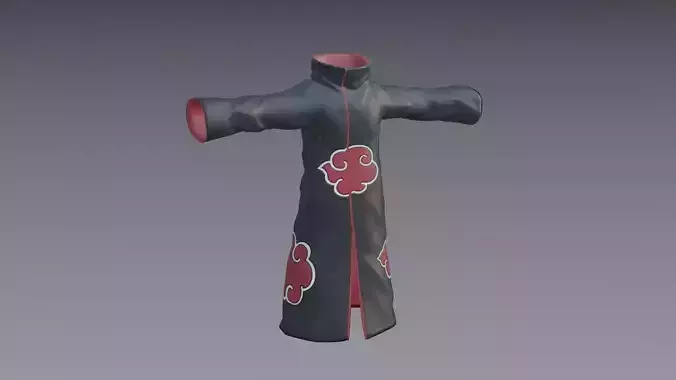 Akatsuki sack suit 3d model Low-poly 3D model