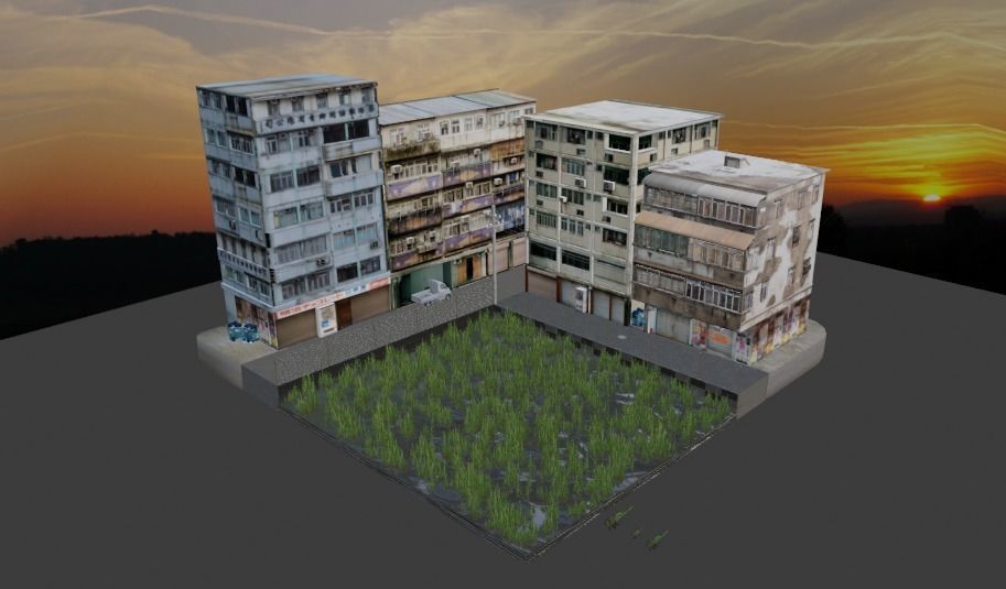 Back Street 2 Free low-poly 3D model_10