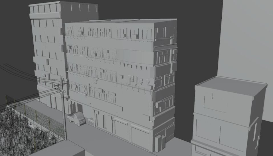 Back Street 2 Free low-poly 3D model_15